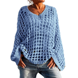 Solène | Relaxed Openwork Knit Sweater