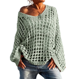 Solène | Relaxed Openwork Knit Sweater