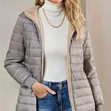 Céleste | Quilted Knee-Length Hooded Jacket