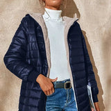 Céleste | Quilted Knee-Length Hooded Jacket
