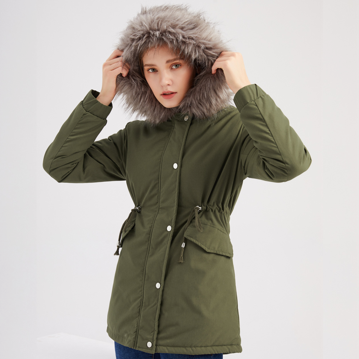 Élise | Velvet-Trimmed Winter Parka