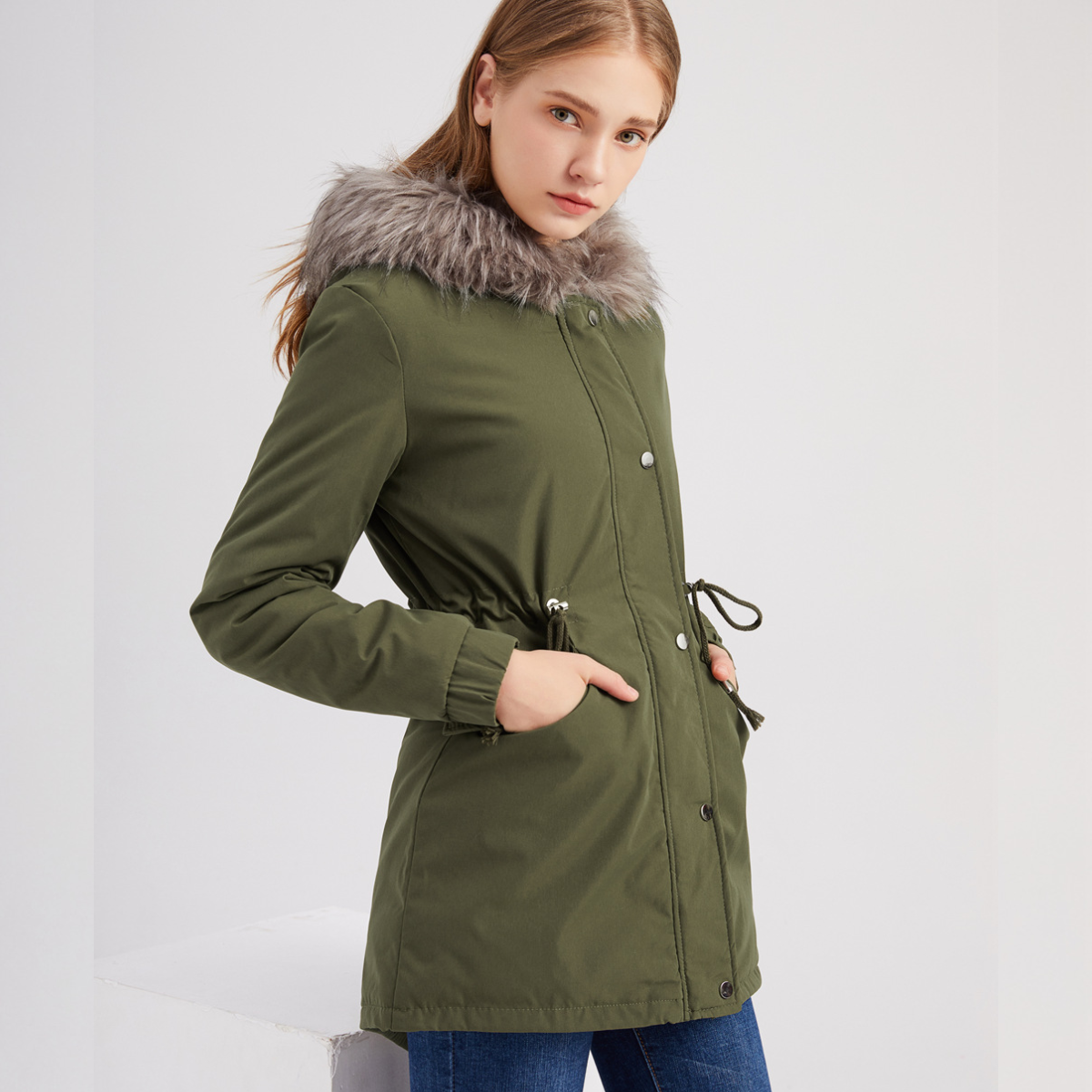 Élise | Velvet-Trimmed Winter Parka