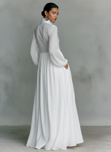 Maeve | Maxi Shirtdress in Cotton-Linen