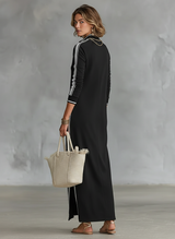 Suki | Maxi Shirtdress in Black