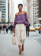 Natalia | Off-Shoulder Lantern Sleeve Top