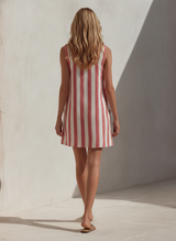 Waleska | Striped Linen-Blend Mini Dress