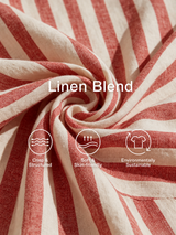 Waleska | Striped Linen-Blend Mini Dress