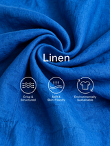Lyndsey | Royal Blue Linen Mini Shirt Dress