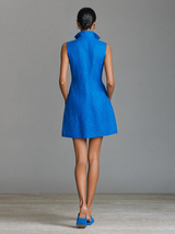 Lyndsey | Royal Blue Linen Mini Shirt Dress
