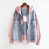 Celeste | Dual-Tone Hooded Denim Jacket