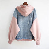Celeste | Dual-Tone Hooded Denim Jacket