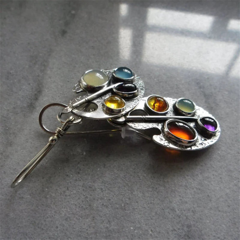 Alice | Vintage Multicolour Stone Earrings