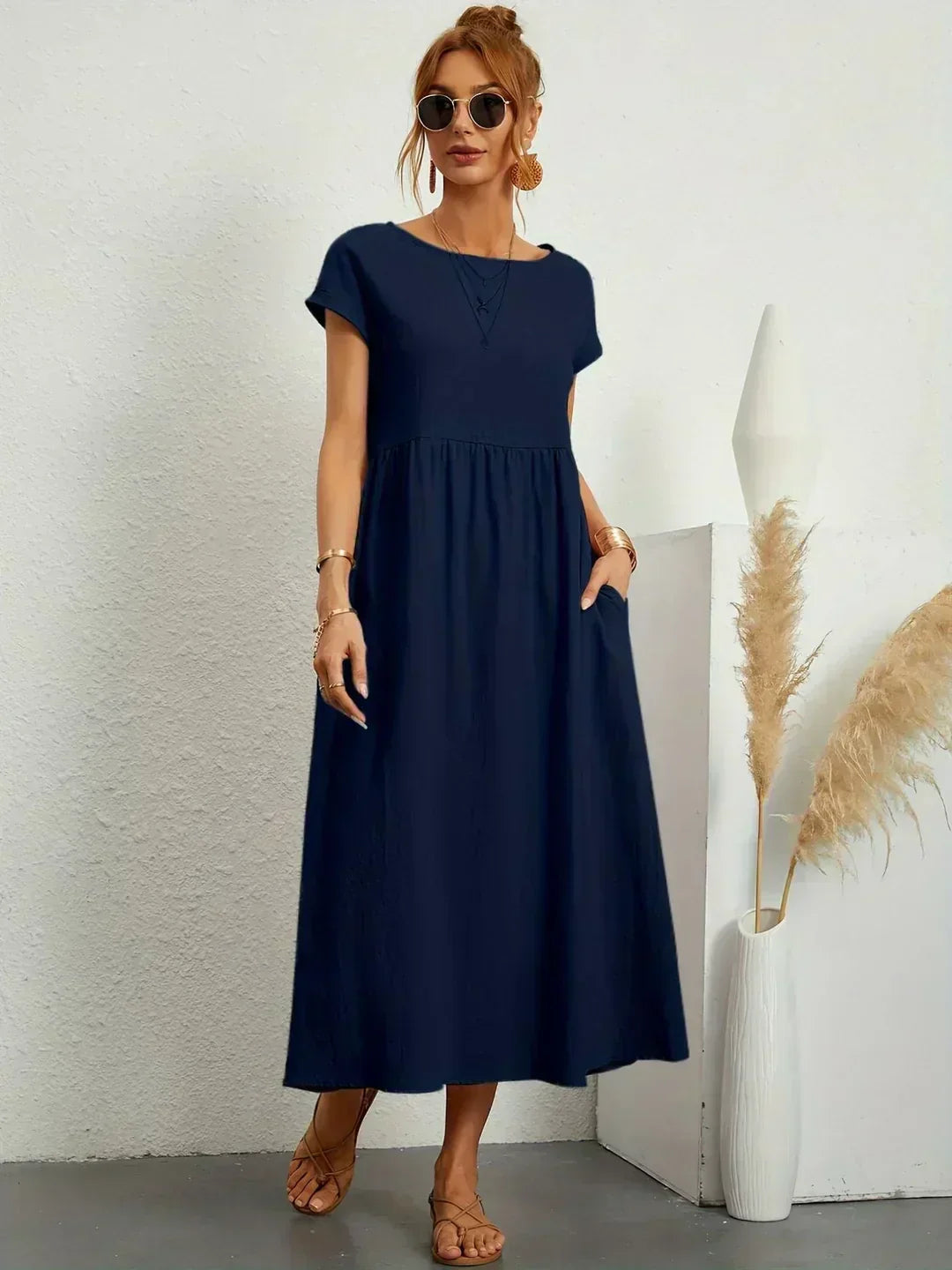 Phyllis | Pleated Midi Dress