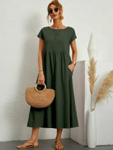 Phyllis | Pleated Midi Dress