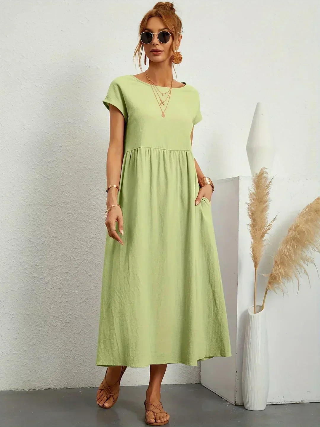 Phyllis | Pleated Midi Dress