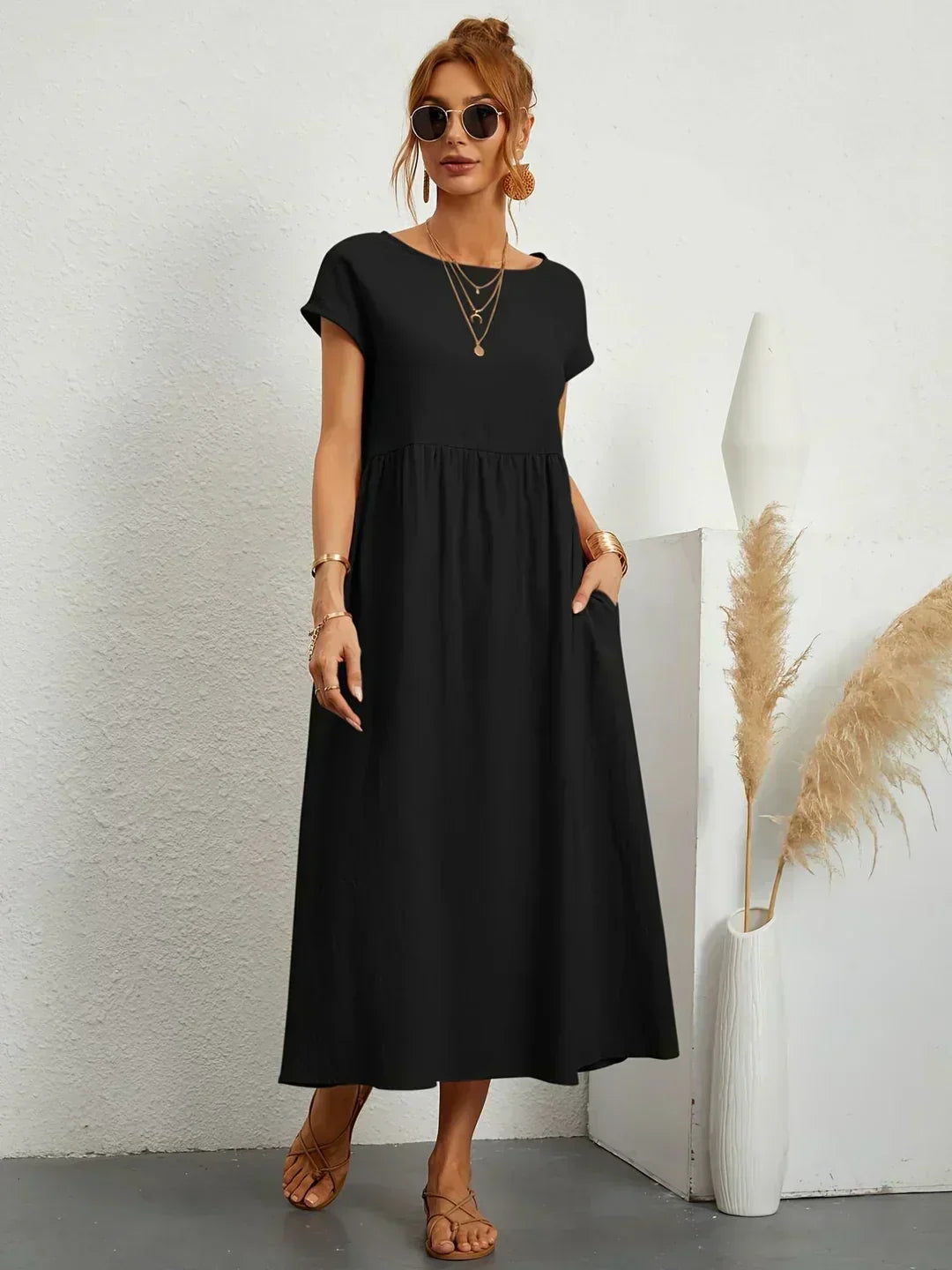 Phyllis | Pleated Midi Dress