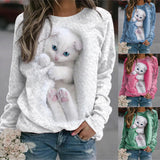 Mochi | Cozy Cat Print Sweatshirt