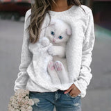 Mochi | Cozy Cat Print Sweatshirt