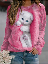 Mochi | Cozy Cat Print Sweatshirt