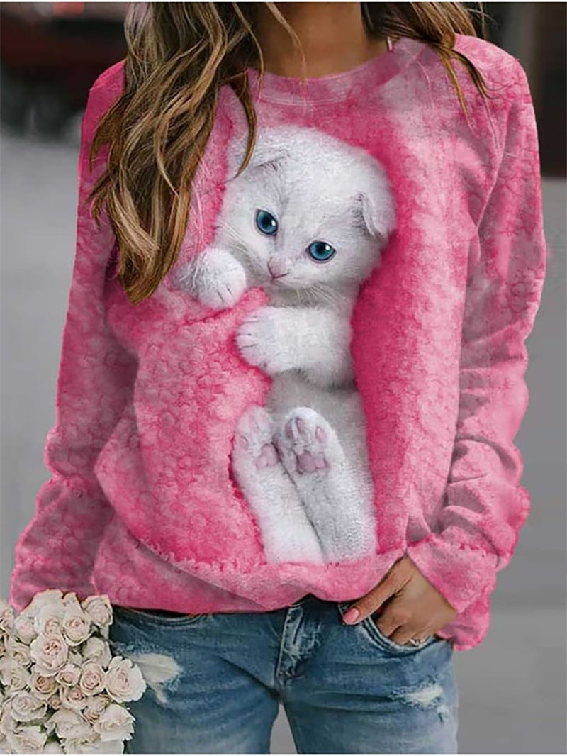 Mochi | Cozy Cat Print Sweatshirt
