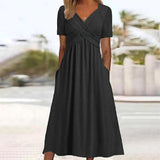 Alease | Elegant A-Line Midi Dress