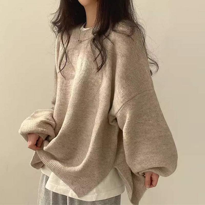 Camille | Oversized Knit Round Neck Sweater