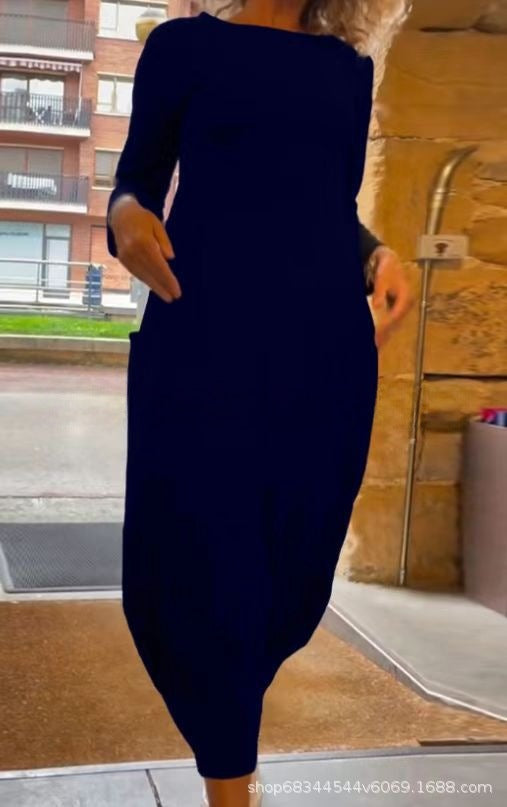 Céleste | A-Line Midi Dress Autumn Chic