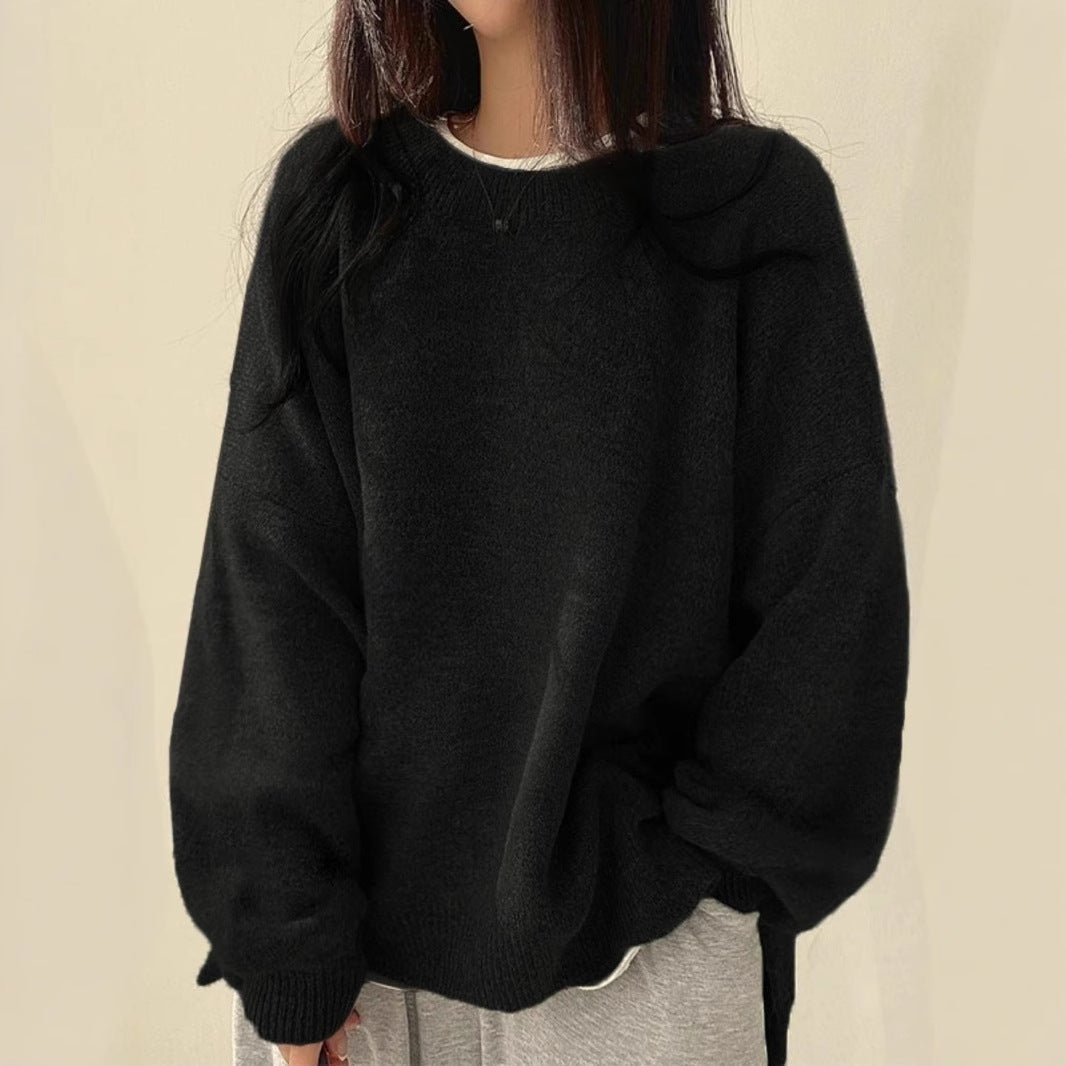 Camille | Oversized Knit Round Neck Sweater