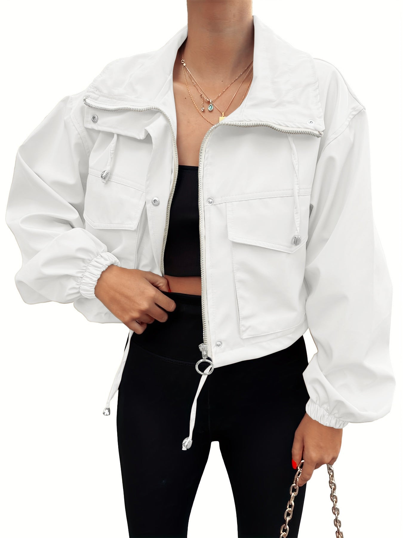 Céleste | Lightweight Zip-Up Cropped Jacket
