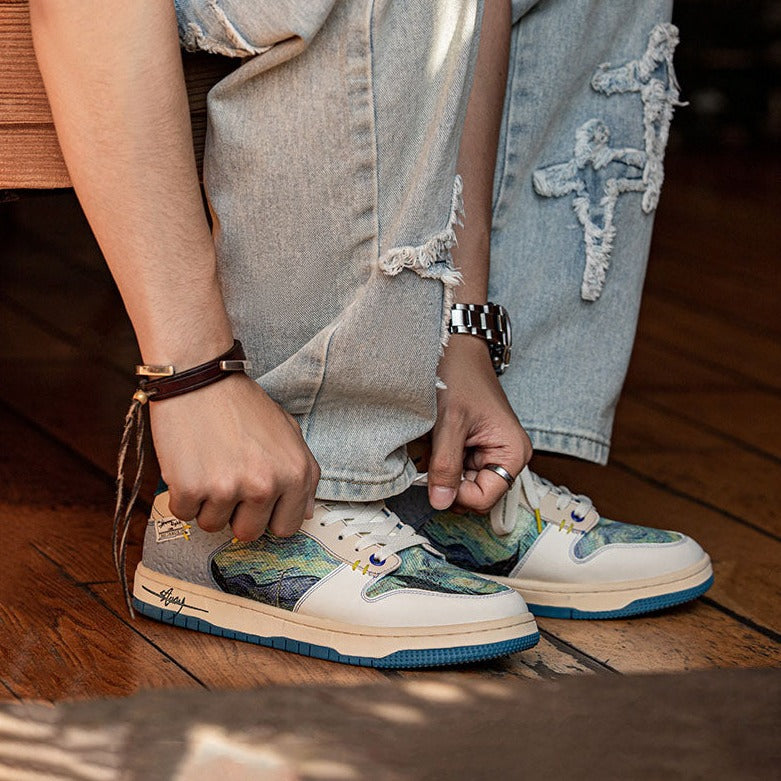 Céleste | Artistic Swirl Low-Top Sneakers