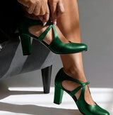 Janessa | Genuine Leather Comfort Heels