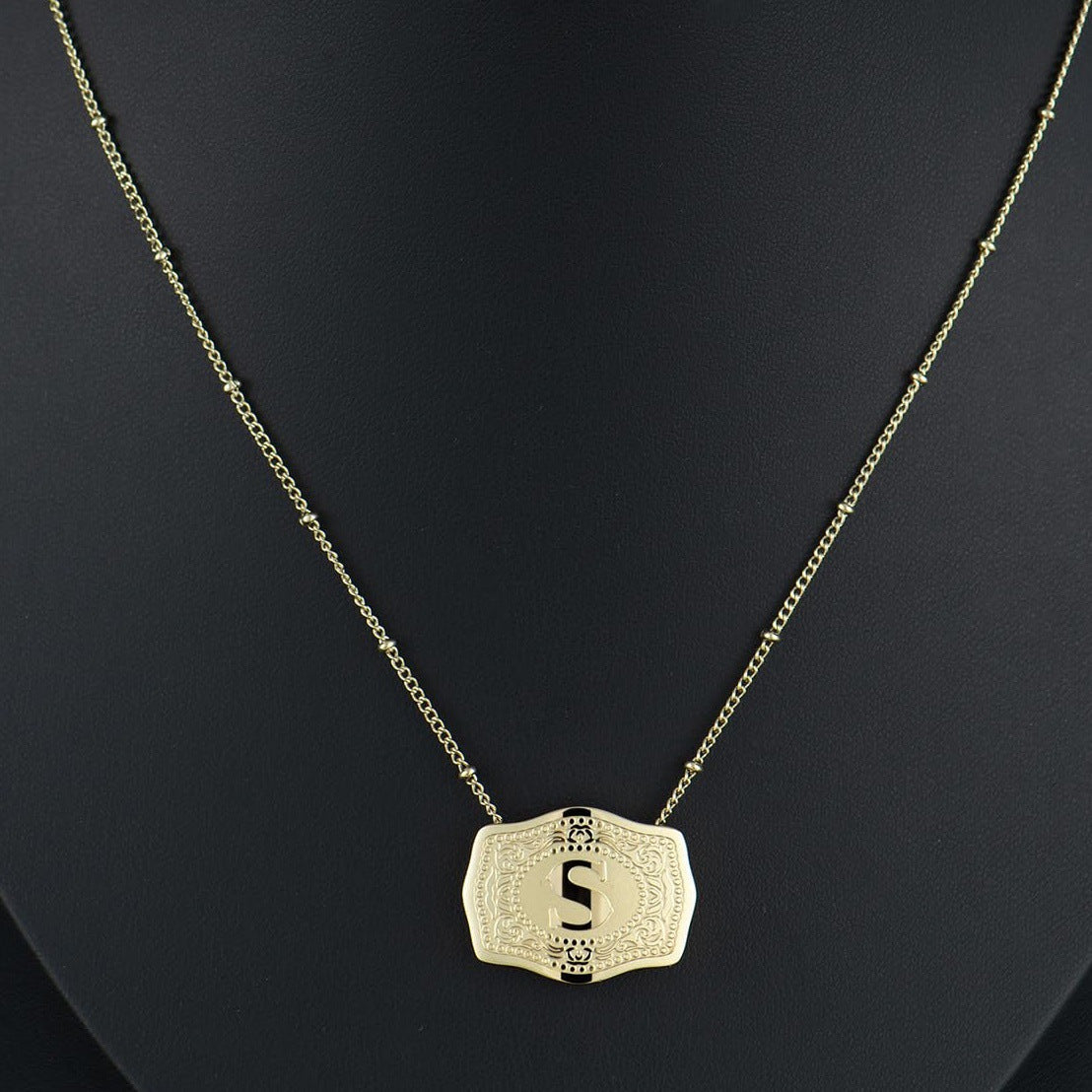 Quinn | Sleek Initial Letter Pendant Necklace