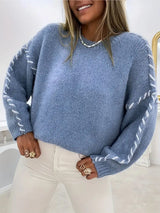 Céleste | Relaxed Round Neck Knit Sweater
