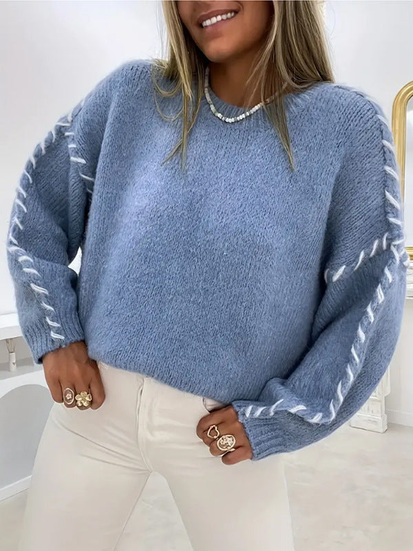 Céleste | Relaxed Round Neck Knit Sweater