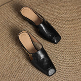 Marilyn | Leather Slip-On Mules