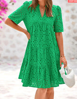 Fern | Lace Ruffle Summer Dress