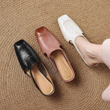 Marilyn | Leather Slip-On Mules