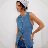 Camille | Button-Down Sleeveless Vest