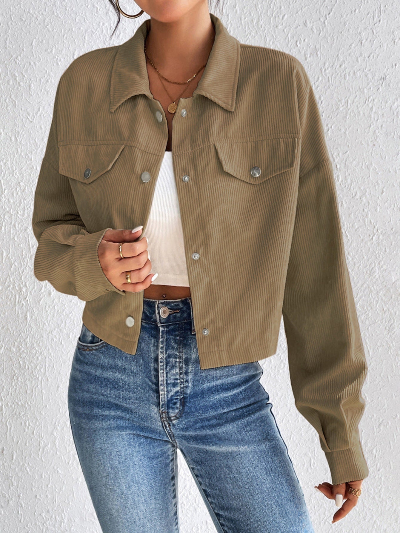 Celestine | Vintage Collared Button-Up Jacket
