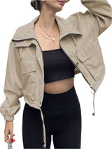 Céleste | Lightweight Zip-Up Cropped Jacket
