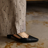 Almeta | Leather Slingback Heels