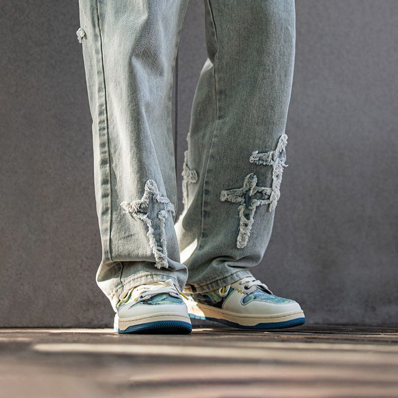 Céleste | Artistic Swirl Low-Top Sneakers