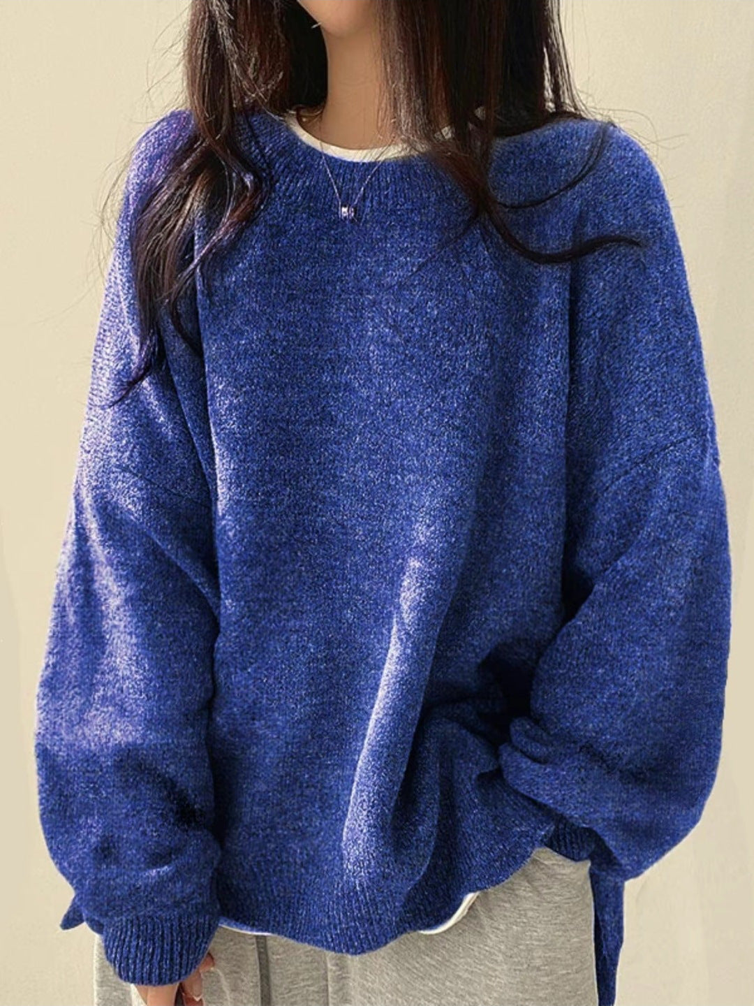 Camille | Oversized Knit Round Neck Sweater