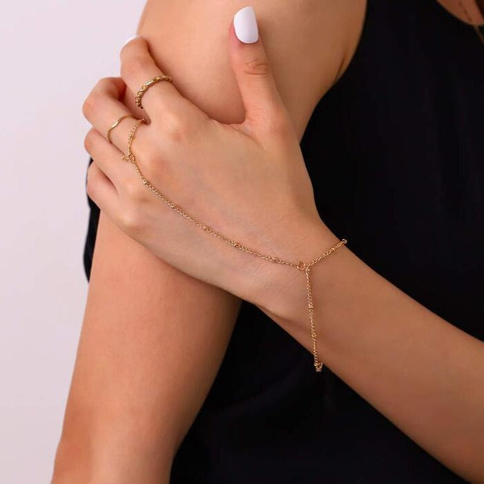 Maren | Dainty Hand Chain Bracelet