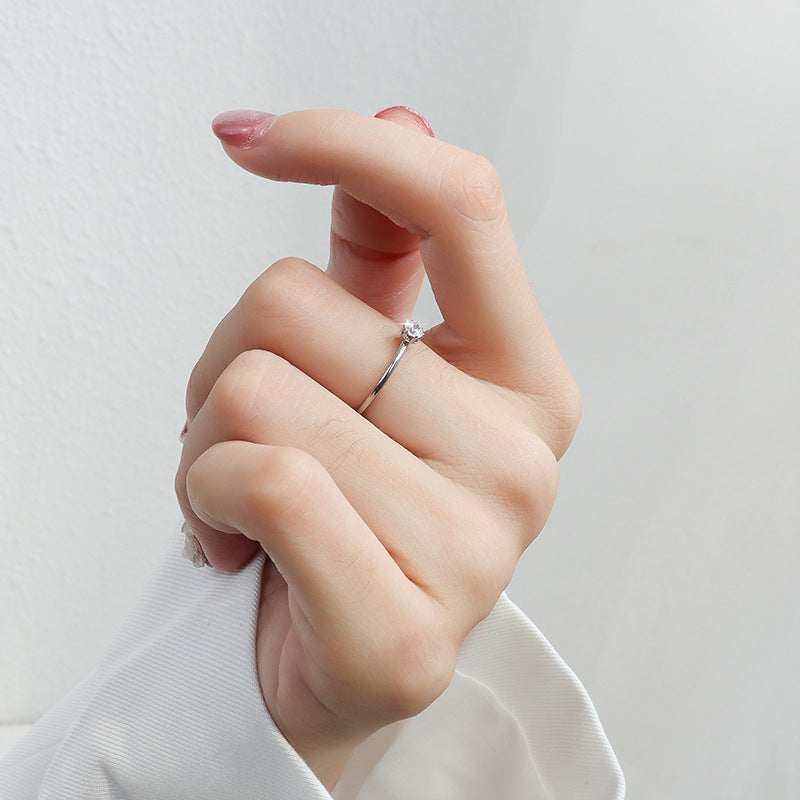 Soleil | Crystal Solitaire Stacking Ring