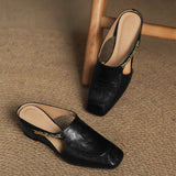 Marilyn | Leather Slip-On Mules