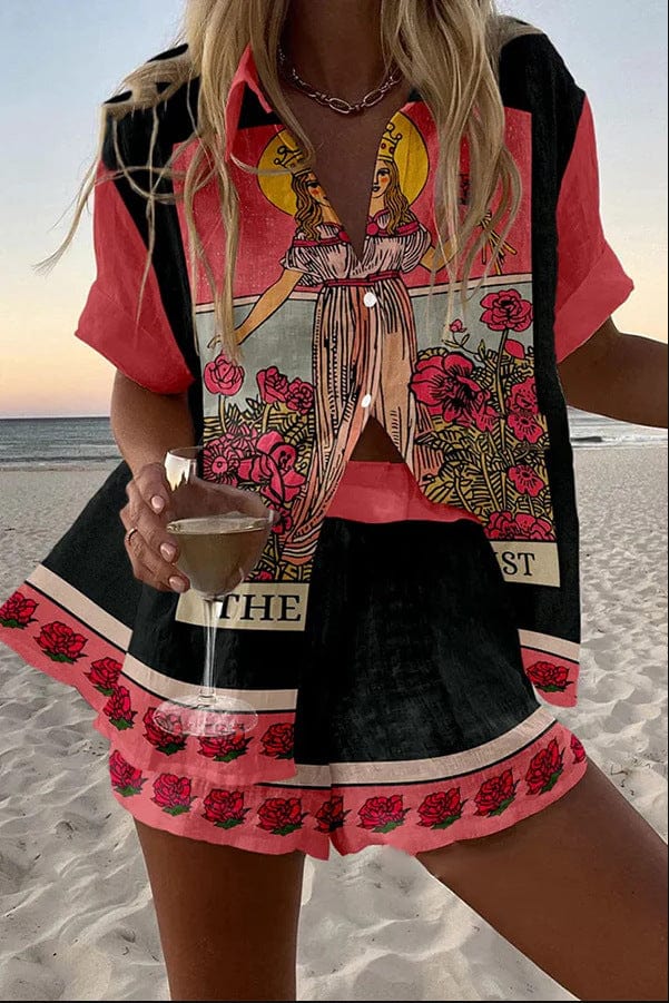 Jessamine | Linen-Cotton T-Shirt & Short Set