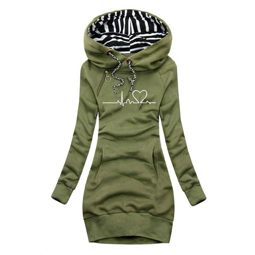 Vivienne | Heartbeat Turtleneck Hoodie Dress