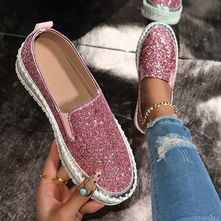 Séraphine | Glitter Slip-On Loafers