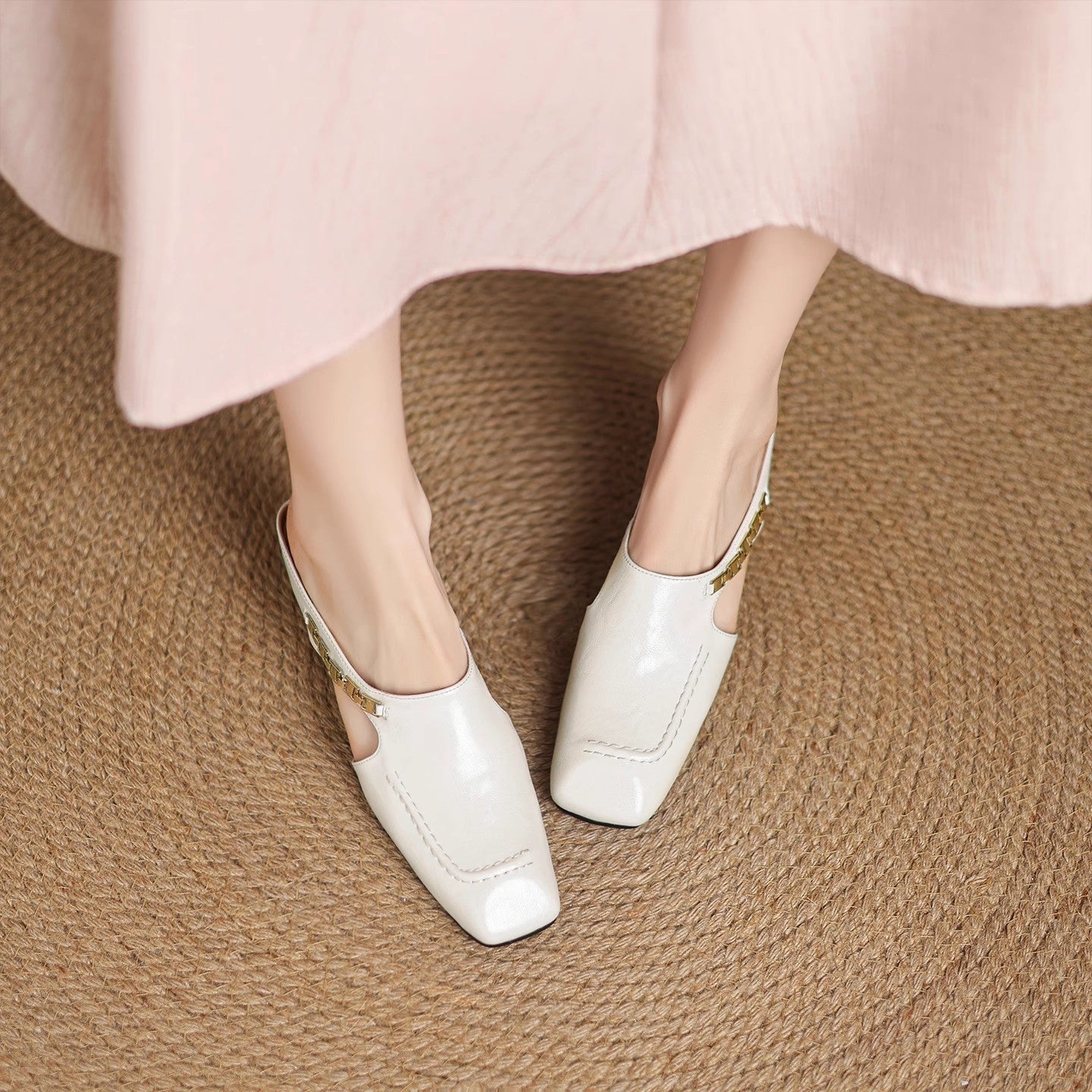 Marilyn | Leather Slip-On Mules
